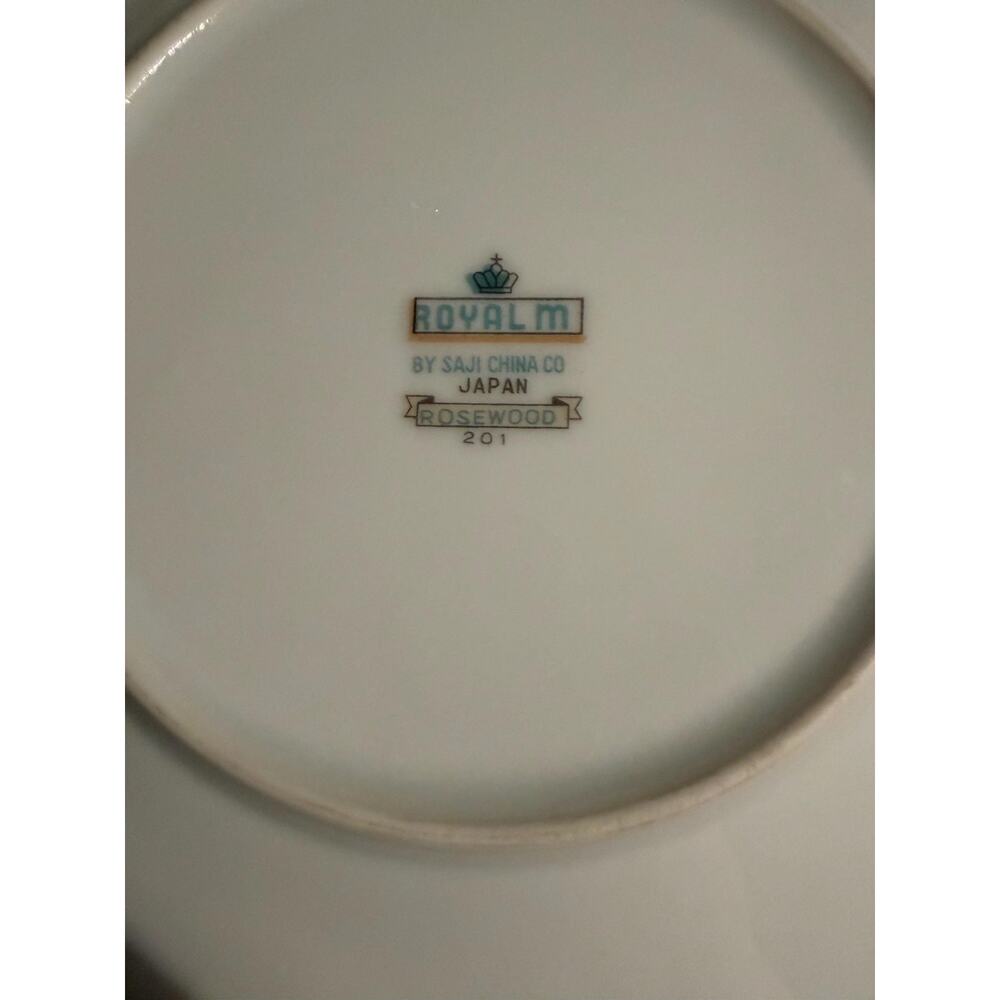 Vintage‎ Royal M Rosewood Pattern Plate- 7.5 inches - Picture 5 of 5